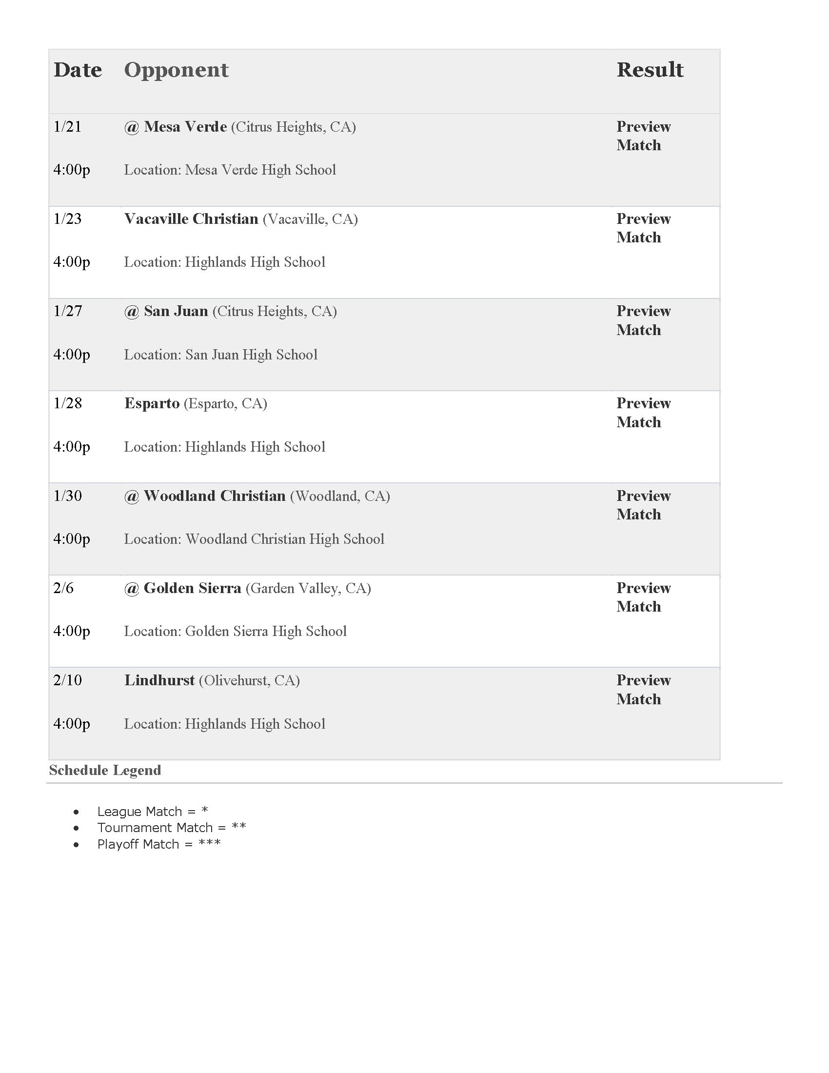 highlands high school girls varsity soccer schedule for 2024-25 season